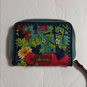 Sakroots Vibrant Floral Zip Wallet